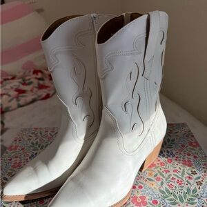 Wild Fable White Western Heeled Boots